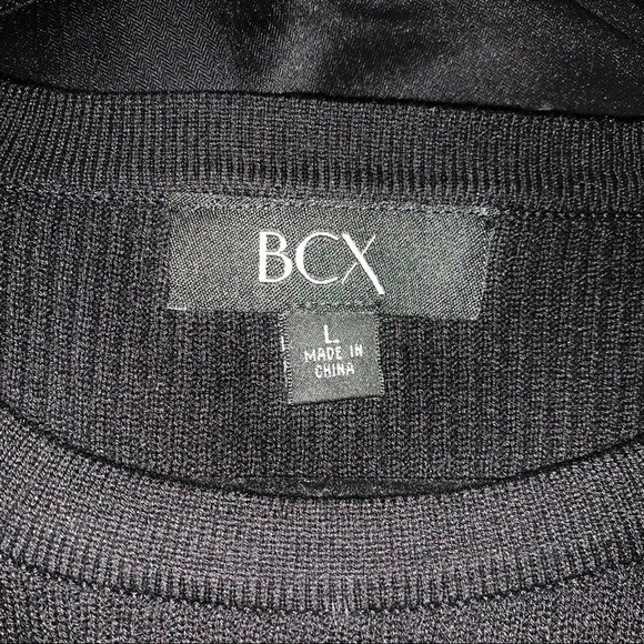 BCX Black Midi Bodycon‎ Ribbed Sweater Dress - NWT - Picture 8 of 11